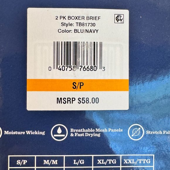 2 Pack Tommy Bahama Mesh Tech Boxer Briefs Underwear $58 Navy Stripes & White - Picture 14 of 16